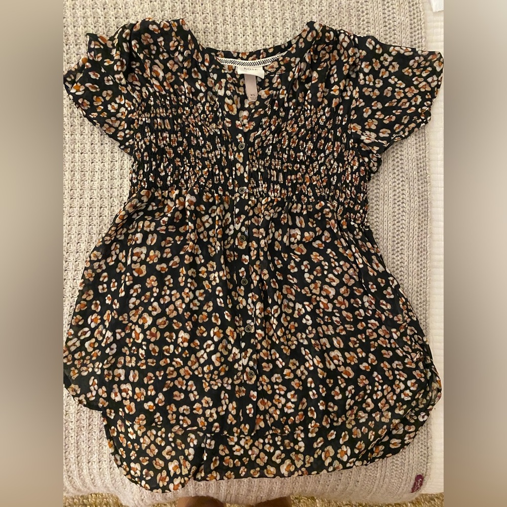 Knox Rose Women’s short sleeve flutter blouse XS